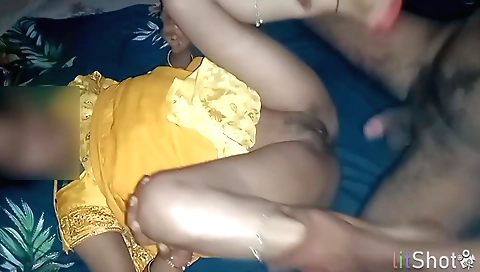 Indian brunette amateur sex video with her husband