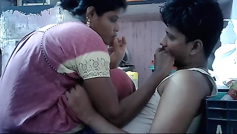 Blonde in an amazing blonde video of a hot housewife kissing