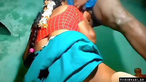 Indian teen in a sexy dress is having sex with her neighbor