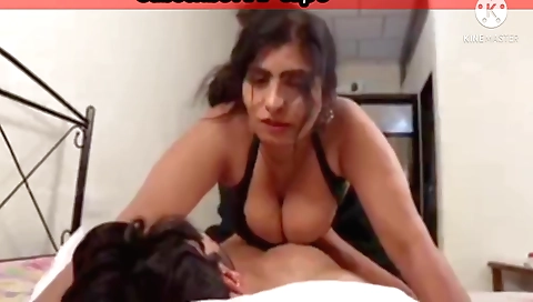 Indian milf with big tits and ass gets fucked by a young man