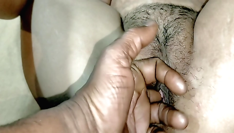 Step fantasy masturbation of cute chick with a hairy pussy