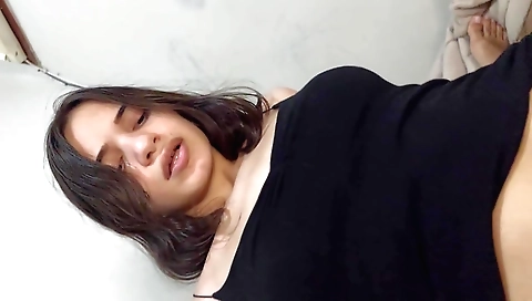 Brunette girlfriend gets fucked hard by her boyfriend