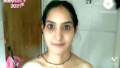Indian girl in a tank top undresses and gets her hairy pussy fucked