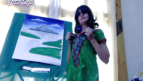 Sexy teen with a sexy dress shows her beautiful ass on webcam