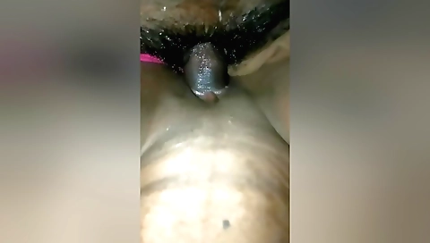 Indian chick in a black bikini gets fucked in her mouth
