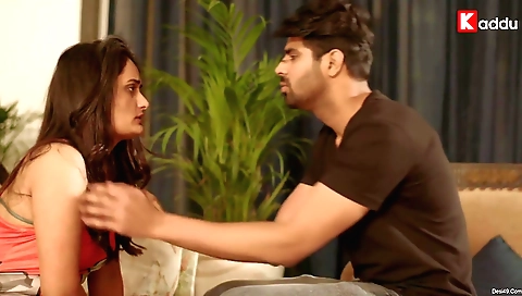 Katie is wearing a nice red dress today and she is very sexy