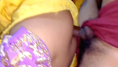 Indian movie scene with a hot slutty chick and her lover