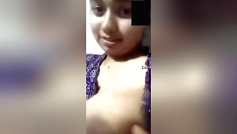 Indian brunette with big tits enjoys getting her pussy licked