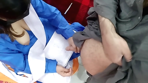 Indian amateur sucking and fingering her large ass