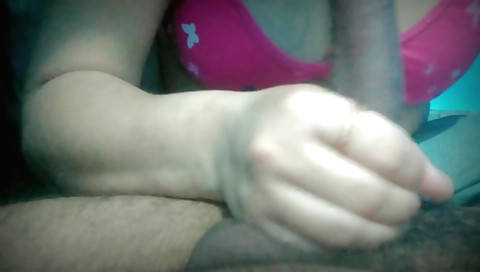 Indian amateur has big tits and a nice pussy handjob