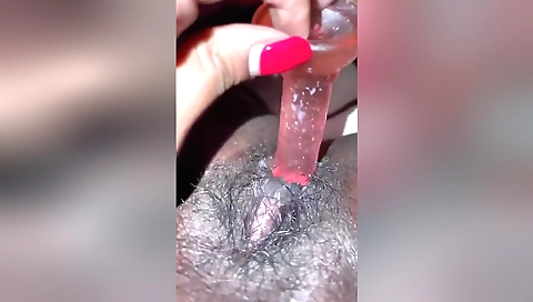 Indian hairy teen masturbating in the kitchen video