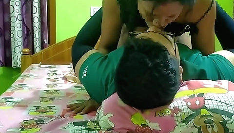 Indian bhabhi makes hot cunt creampie in thong panty