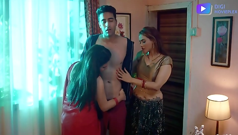 Mature milf with big booty giving a blowjob to a young dude