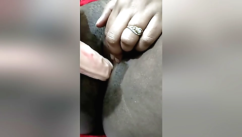 Indian babe with a hairy pussy and a big ass shows