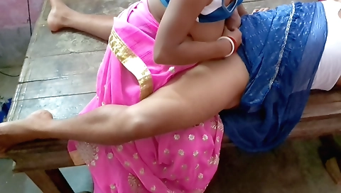 Indian wife handjobs her boyfriend and then fucks him