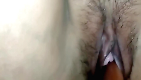 Indian stepmom shows her hairy pussy on camera in POV