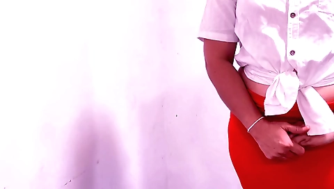 Brunette woman with small tits caught getting fucked