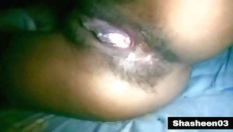 Indian chick in sexy lingerie does solo sex with herself