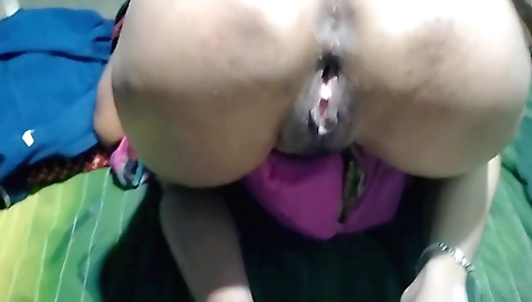 Amateur 18+ brunette in a nice ass is creampie with me