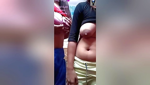 Webcam amateur brunette with a nice ass and big tits