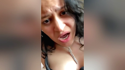 Brunette milf fingered by step daddy in amateur pov video