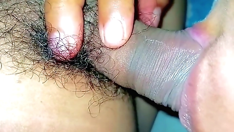 Indian hairy girl enjoys getting pounded by a dick