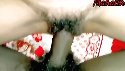 Indian amateur hairy pussy porn video showing her bhabdi