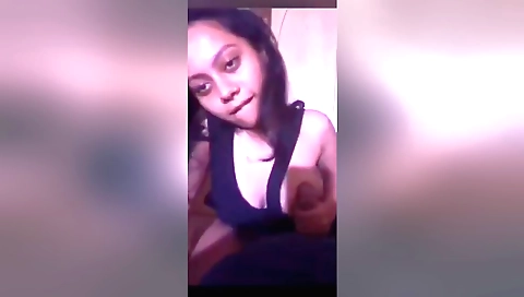 Indian whore with big tits is giving me a hot blowjob