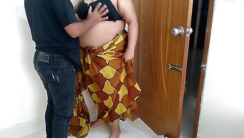 Tamil uncle fucks his stepson while cleaning house