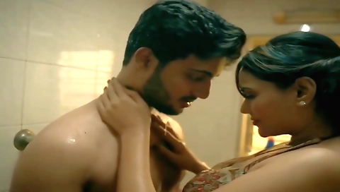 Brunette indian woman enjoys her sexy and hot tits