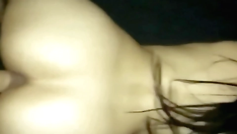 Amateur brunette webcam video shows her small boobs