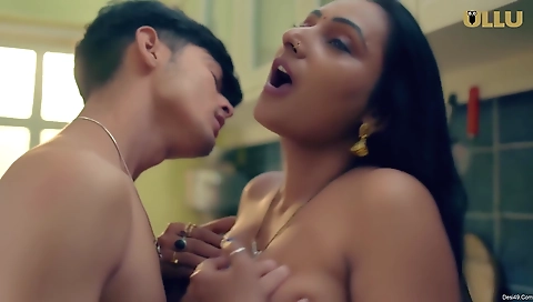 Young and old couple has fun with a milf on the bed