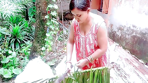 Indian stepsister and stepbrother fucking in kitchen