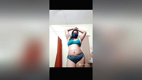 Big boobed indian slut in a black dress and white blouse