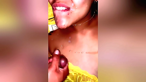 Hot chick gets fucked in the mouth and on a face in hd
