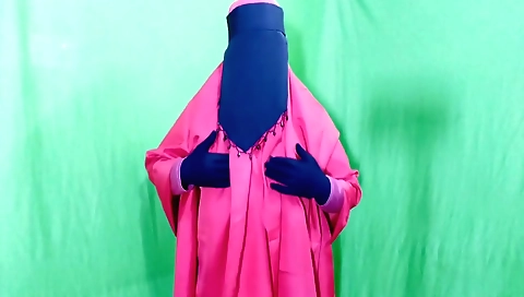 Indian housewife in sexy red dress and sexy lingerie