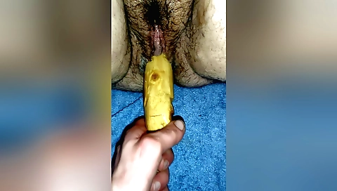Hairy indian woman rubs her hairy cunt with a dildo