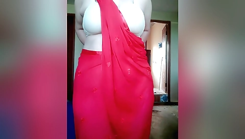 Sexy girl with big boobs shows off all her curves and body