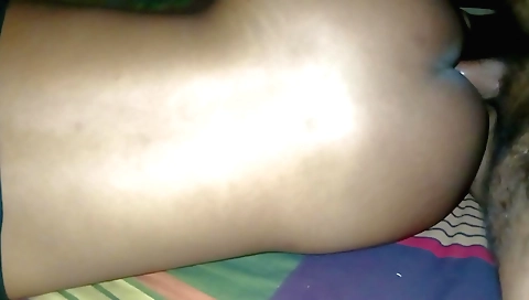 Indian girl with big booty fucks her lover in her mouth