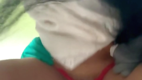 Horny teen babe gives a nice blowjob on the webcam