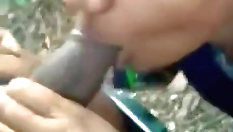 Dehati plays with his big dick in hot outdoor scene