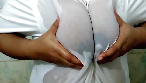 Sita bhabhi showering in her bedroom in homemade amateur video