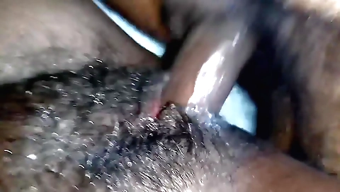 Indian hairy woman gets fucked in her pussy and pussy canal