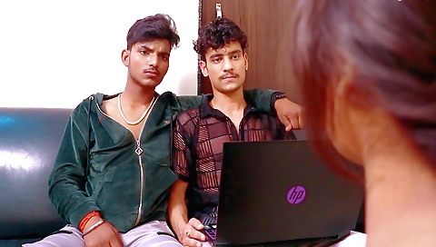 Big tits brunette indian milf gets her young stepbrother fucked