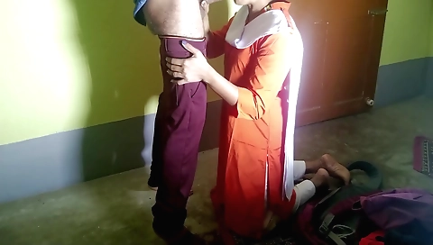 Indian beauty in a white blouse shows off her body