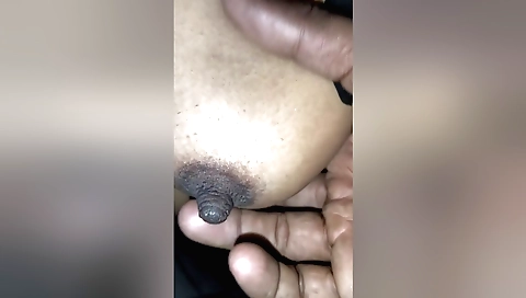 Amateur couple sharing a doggy position in a threesome