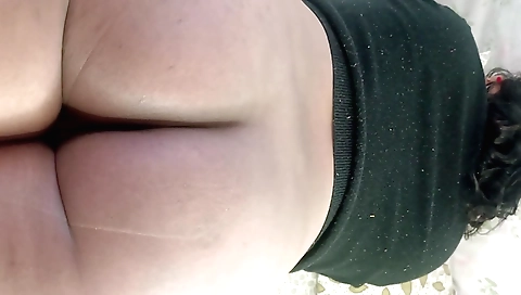 Amateur brunette shows off her big ass in all poses