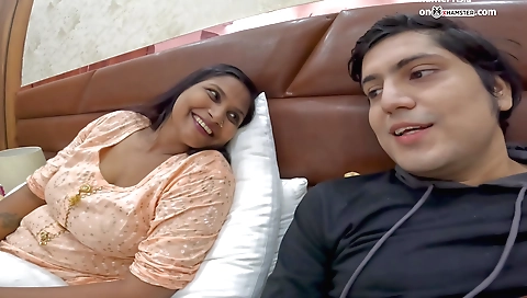 Big tits brunette milf shows off her body in hotel