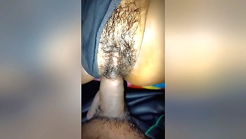 Indian hussie in homemade pov show of her hairy pussy
