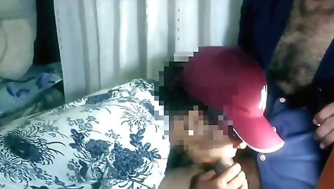 Indian brunette in a sexy college uniform and in her favorite color